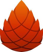Autumn pinecone vector illustration. Conifer cone fall season icon from pine tree. Autumn graphic resource for autumn icon, sign, symbol or decoration. Pine cone with gradient for fall season design