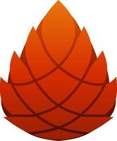 Autumn pinecone vector illustration. Conifer cone fall season icon from pine tree. Autumn graphic resource for autumn icon, sign, symbol or decoration. Pine cone with gradient for fall season design