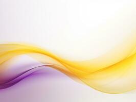 An Abstract Purple and Yellow Presentation Background with Curved Lines Decorative Borders and Empty Space photo