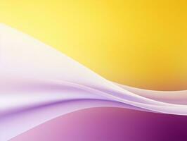 An Abstract Purple and Yellow Presentation Background with Curved Lines Decorative Borders and Empty Space photo