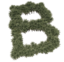 3d rendering illustration Letter of graphic design font a lot of tree concept for enviroment png