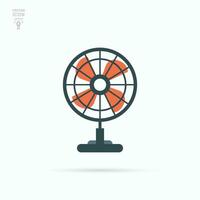 Electric Fan icon. Isolated vector illustration.