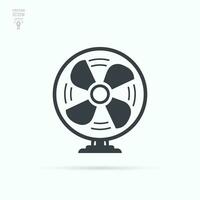 Electric Fan icon. Isolated vector illustration.