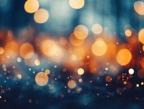 Christmas composition with bokeh background and copy space AI Generative photo