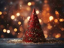 Christmas composition with bokeh background and copy space AI Generative photo