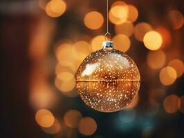 Christmas composition with bokeh background and copy space AI Generative photo