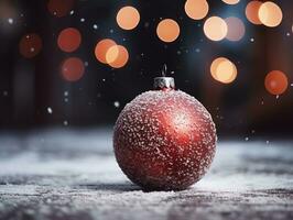 Christmas composition with bokeh background and copy space AI Generative photo