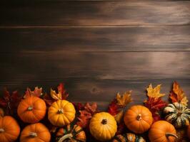 Halloween composition with copy space AI Generative photo