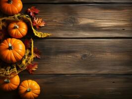 Halloween composition with copy space AI Generative photo