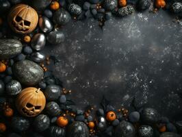 Halloween composition with copy space AI Generative photo