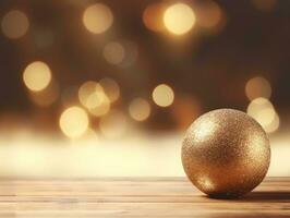 Christmas composition with copy space and bokeh background AI Generative photo