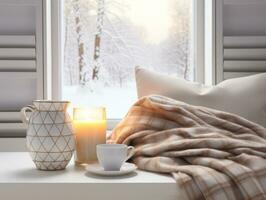 cozy winter composition AI Generative photo