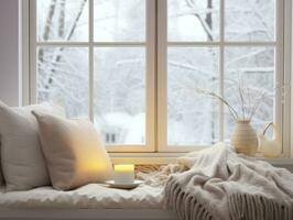 cozy winter composition AI Generative photo