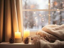 cozy winter composition AI Generative photo