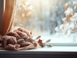 cozy winter composition AI Generative photo