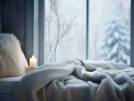 cozy winter composition AI Generative photo