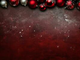 Christmas composition with copy space bokeh background AI Generative photo