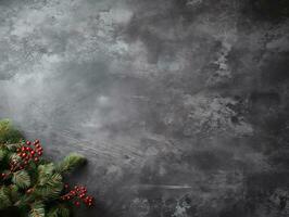 Christmas composition with copy space bokeh background AI Generative photo