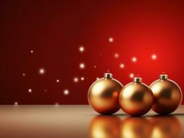 Christmas composition with copy space bokeh background AI Generative photo