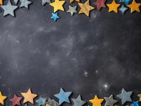 Christmas composition with copy space bokeh background AI Generative photo