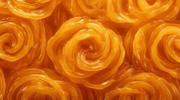 Generative AI, Jalebi, imarti, imarati, paneer jalebi or zulbia, Indian sweet food. photo