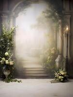 Wedding backdrop background illustration design, couple in love, marriage, bride, photo