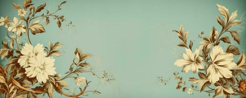 Quirky vintage wallpaper patterns background with empty space for text photo