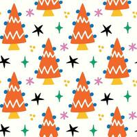 Christmas seamless pattern. Christmas background. Christmas tree pattern. Winter pattern. vector