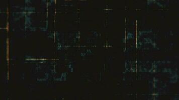 Simple abstract background animation with gently moving distressed golden lines and blue grunge noise texture. This dark minimalist textured motion background is full HD and a seamless loop. video