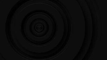branché noir néomorphisme mouvement Contexte animation avec rayonnant concentrique cercles. cette foncé minimaliste abstrait Contexte est une sans couture boucle. video