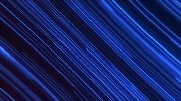 Abstract motion background with glowing blue neon lines moving diagonally across the frame at high speed. This trendy gaming background animation is full HD and a seamless loop. video