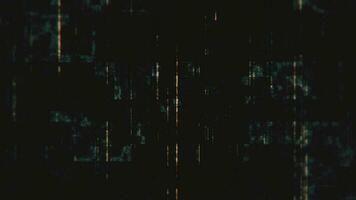 Simple abstract background animation with gently moving distressed vertical golden lines and blue grunge noise texture. This dark minimalist textured motion background is full HD and a seamless loop. video