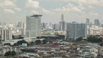 tid upphöra skott av konstruktion område, Bangkok, thailand video