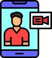 Video chat Vector Icon Design