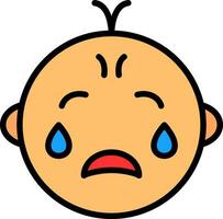 Baby crying Vector Icon Design