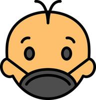 Face mask Vector Icon Design