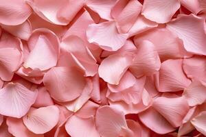 AI Generative Pink rose petals photo