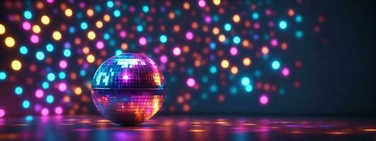 party lights disco ball. AI generated photo