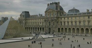 Louvre and Glass Pyramid, Paris video