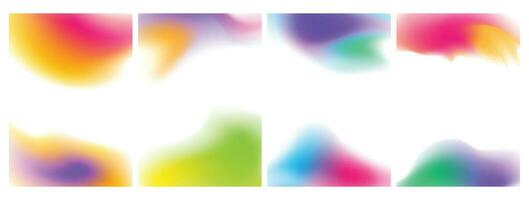 Set of vector gradient abstract background.