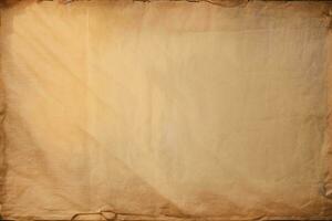 Old paper sheet, Vintage aged Original background or texture. AI generated photo