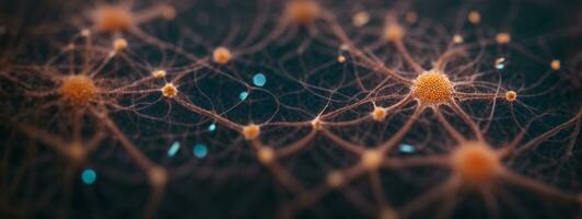 Neurons cells concept. AI generated photo