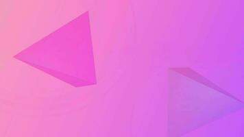 pink background motion with triangle shapes video