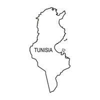 Tunisia map icon vector