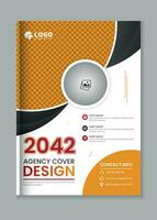 Corporate book cover design template in a4 vector