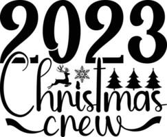 2023 Christmas crew vector