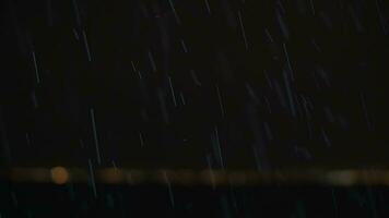 Rainy weather at night video