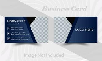 Minimal Individual Business Card Layout, Creative and modern business card template vector