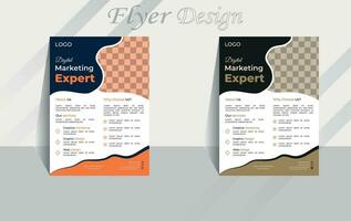 Corporate business flyer template design, abstract business flyer and creative design. vector