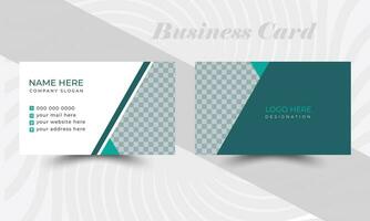 Double-sided creative business card template. vector